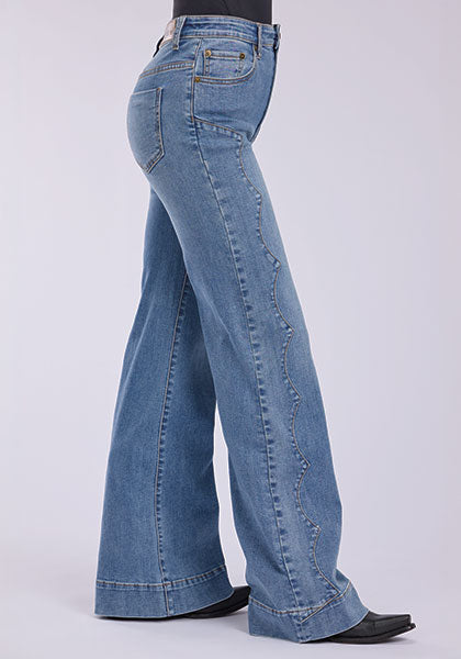 Roper Womens Tin Haul Clare Fit Wide Leg 54-870-4002BU