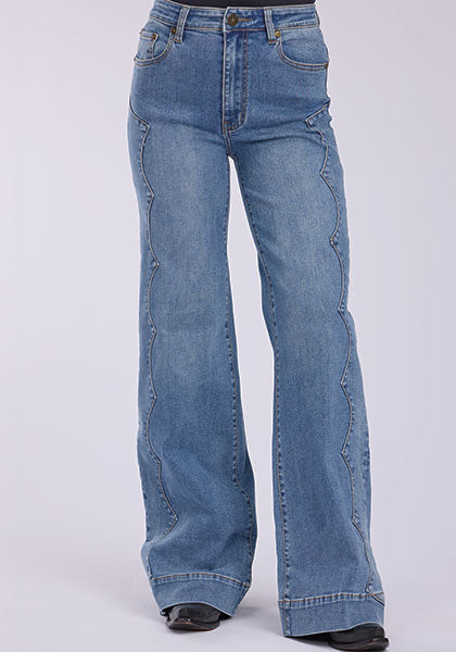 Roper Womens Tin Haul Clare Fit Wide Leg 54-870-4002BU