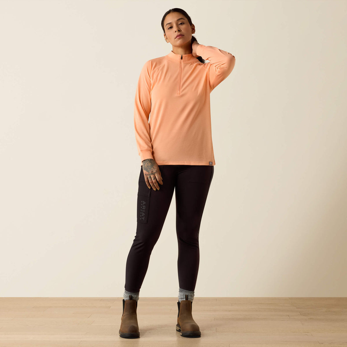Ariat Womens Rebar Heat Fighter 1/2 Zip T-Shirt - view 3