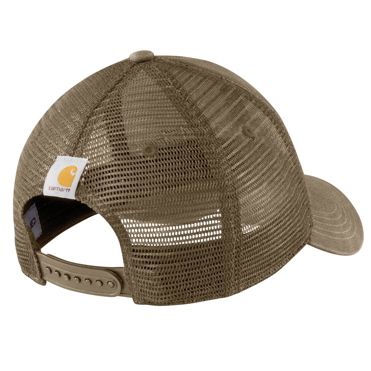 Carhartt Mens AH1195 Canvas Mesh Back Logo Graphic Cap Light Brown 101195-235 - view 2