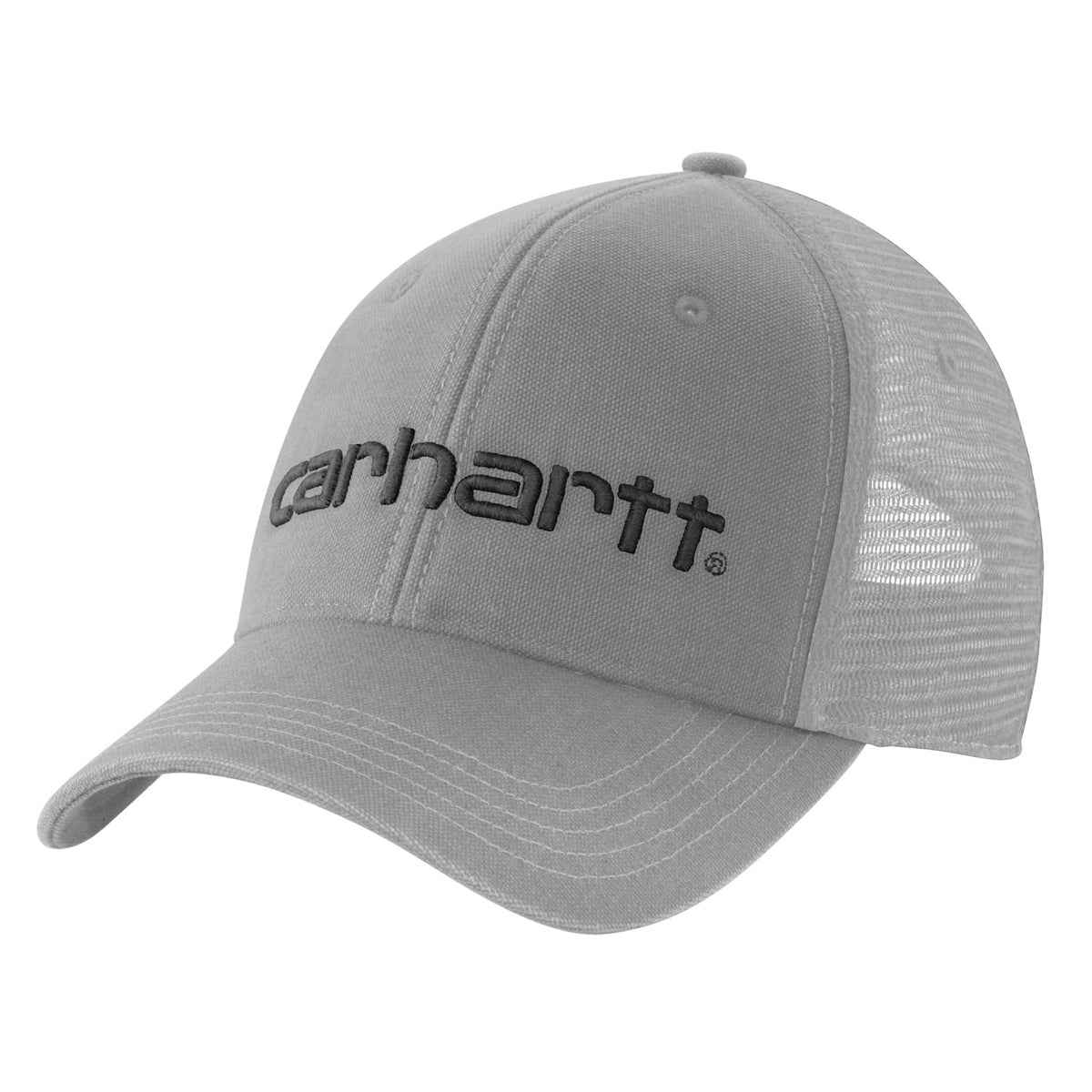 Carhartt Mens AH1195 Canvas Mesh Back Logo Graphic Cap Asphalt Black 101195-E58 - view 2