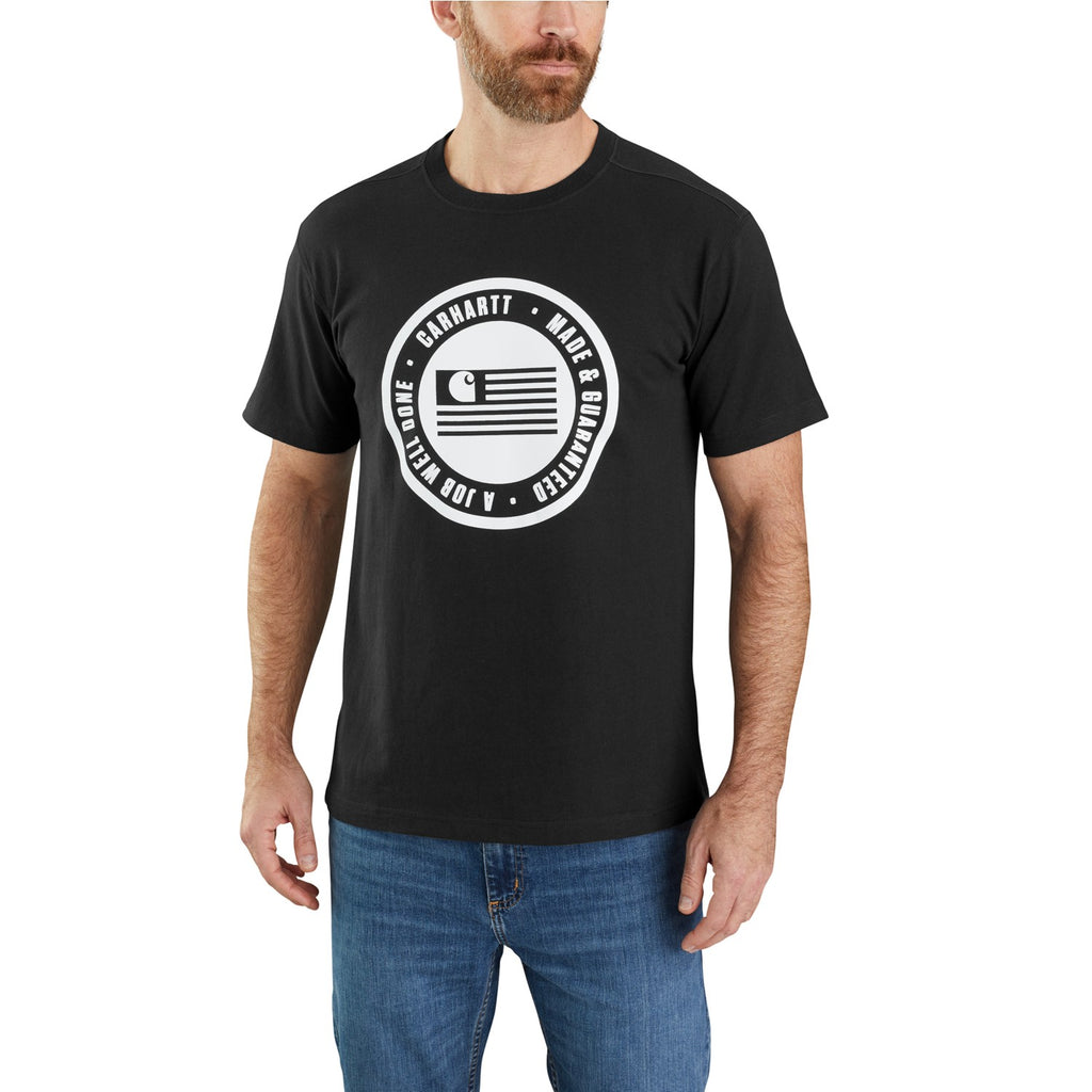 Carhartt Mens Relaxed Fit Midweight Short Sleeve 105186-BLK - view 2