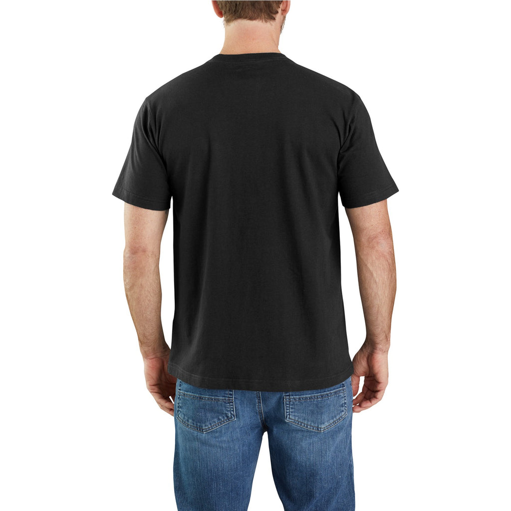 Carhartt Mens Relaxed Fit Midweight Short Sleeve 105186-BLK - view 3