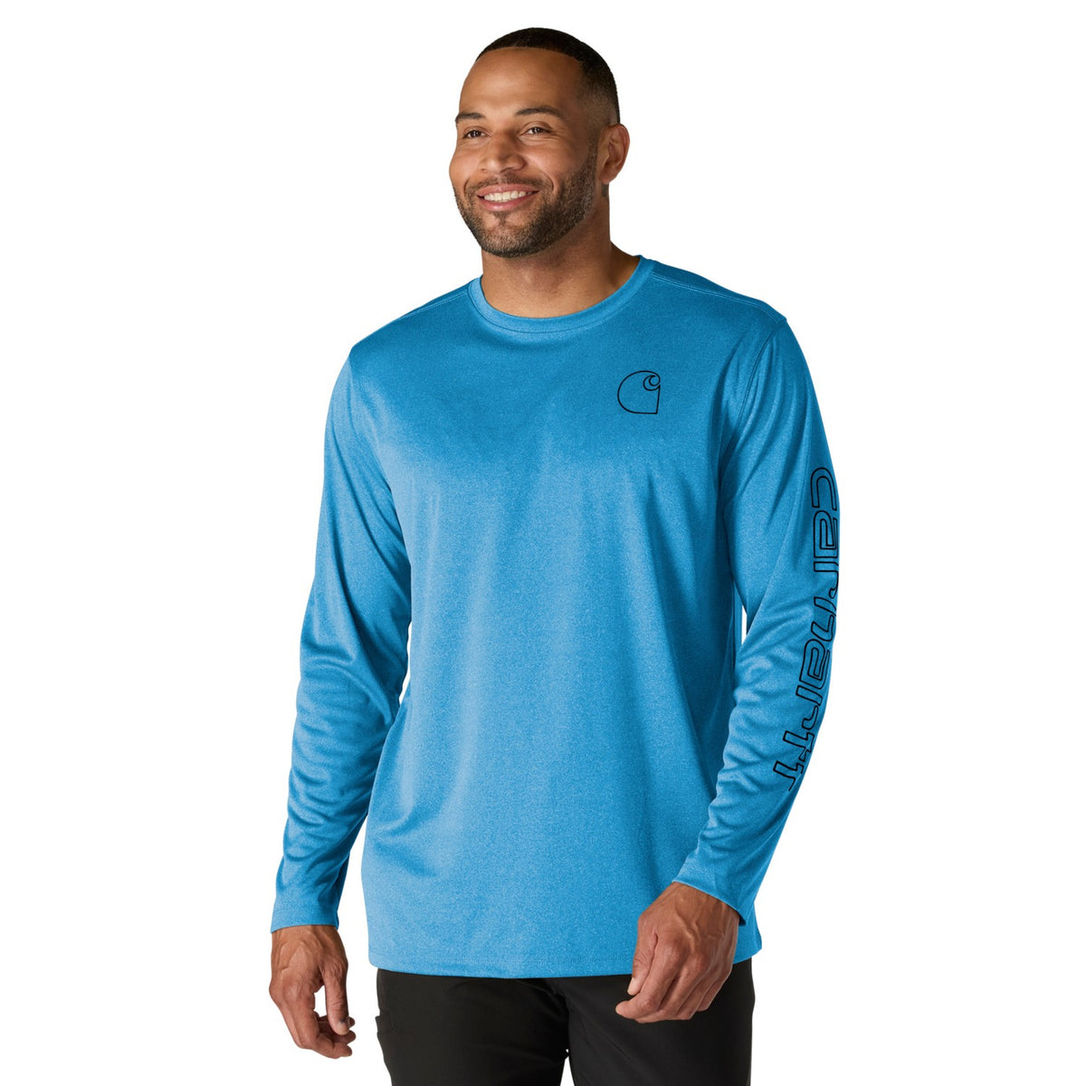 Carhartt Mens Force Sun Defender Lightweight Long-sleeve Logo Graphic T-shi 106164-HO7 - view 2
