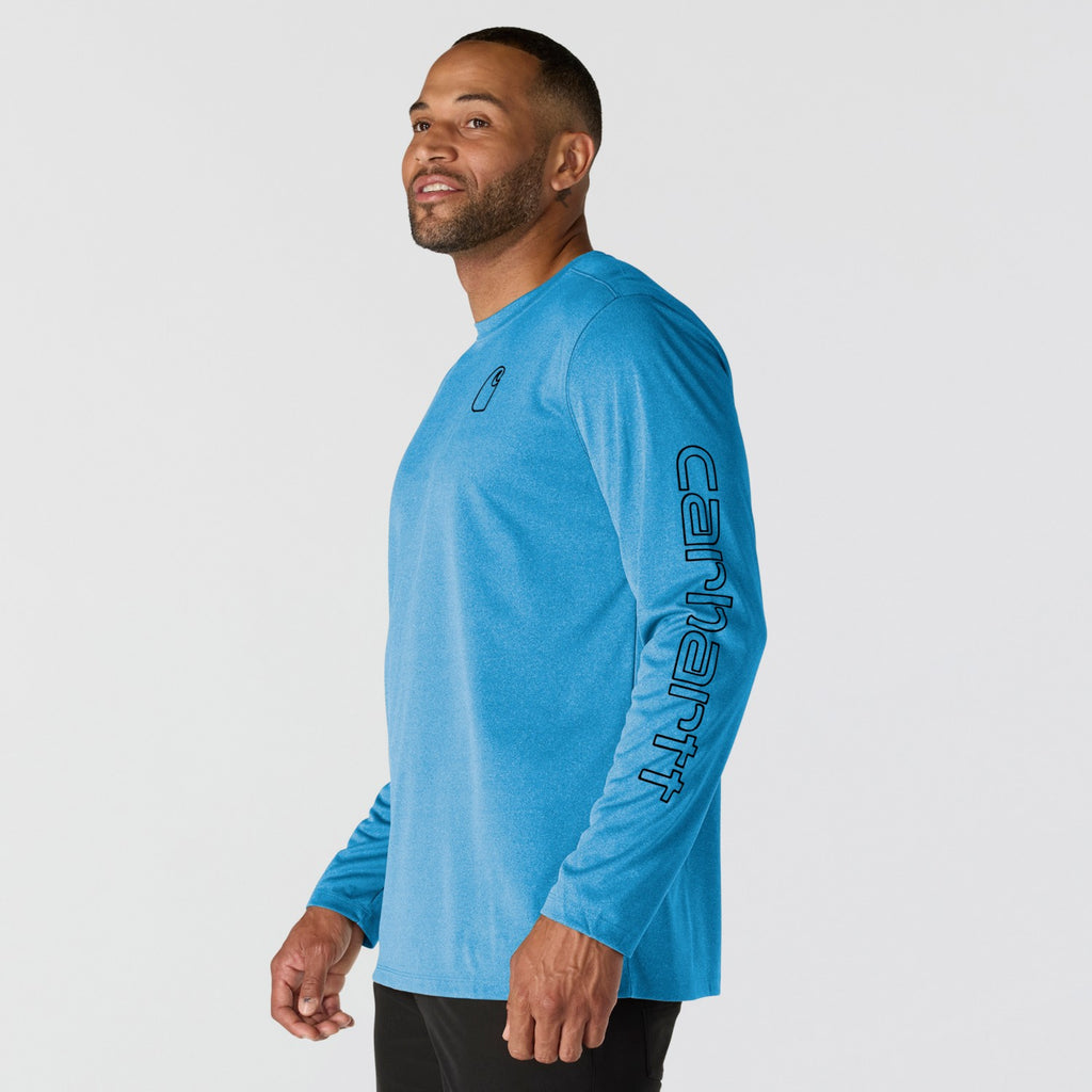 Carhartt Mens Force Sun Defender Lightweight Long-sleeve Logo Graphic T-shi 106164-HO7 - view 3