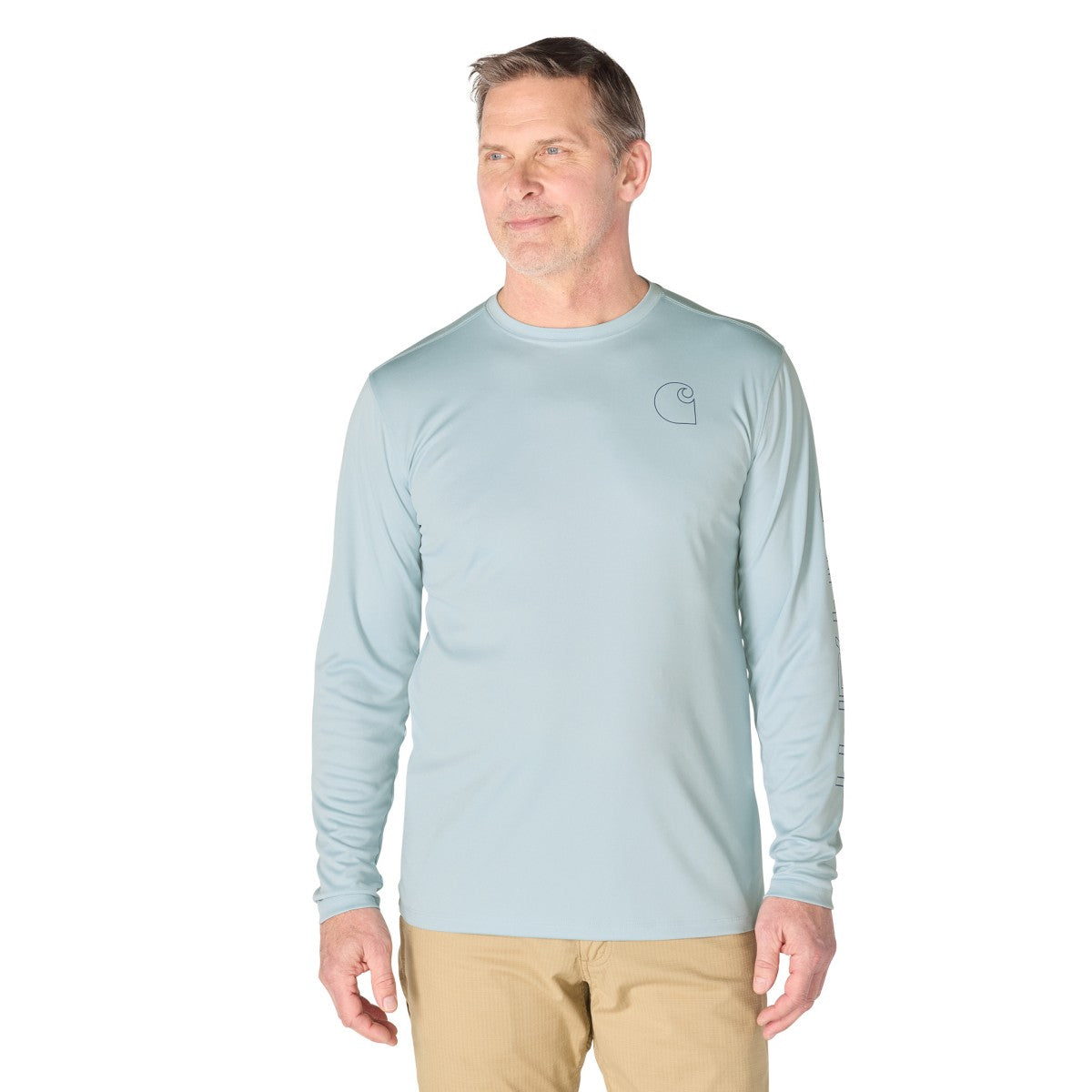 Carhartt Mens Smoke Blue Protector Long Sleeve Shirt 106164-HWO - view 1