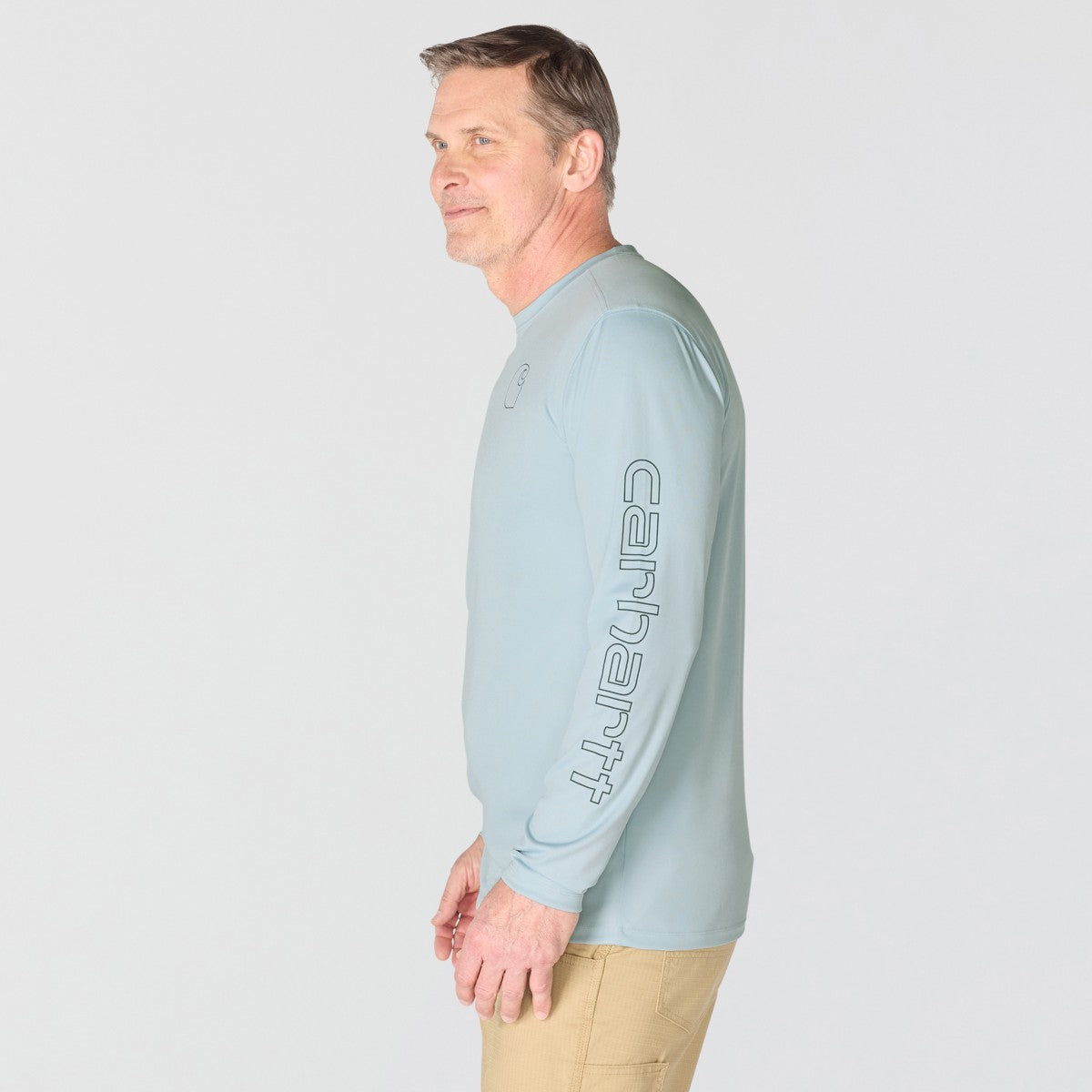 Carhartt Mens Smoke Blue Protector Long Sleeve Shirt 106164-HWO - view 2