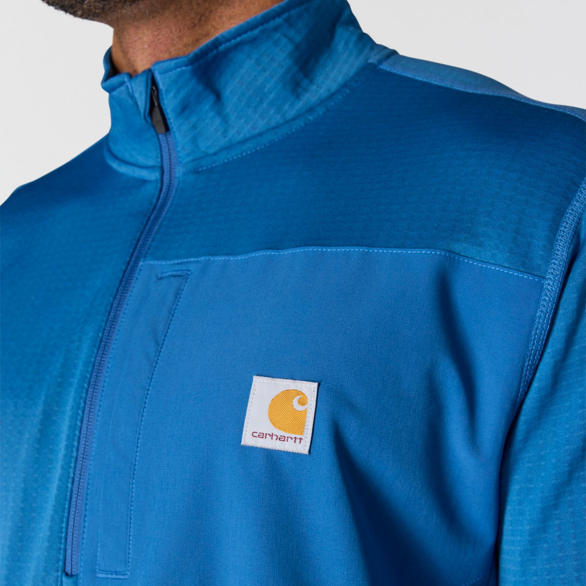 Carhartt Mens Force Relaxed Fit Mock Neck Half-Zip Fleece-Lined Shirt 106423-HO4 - view 4
