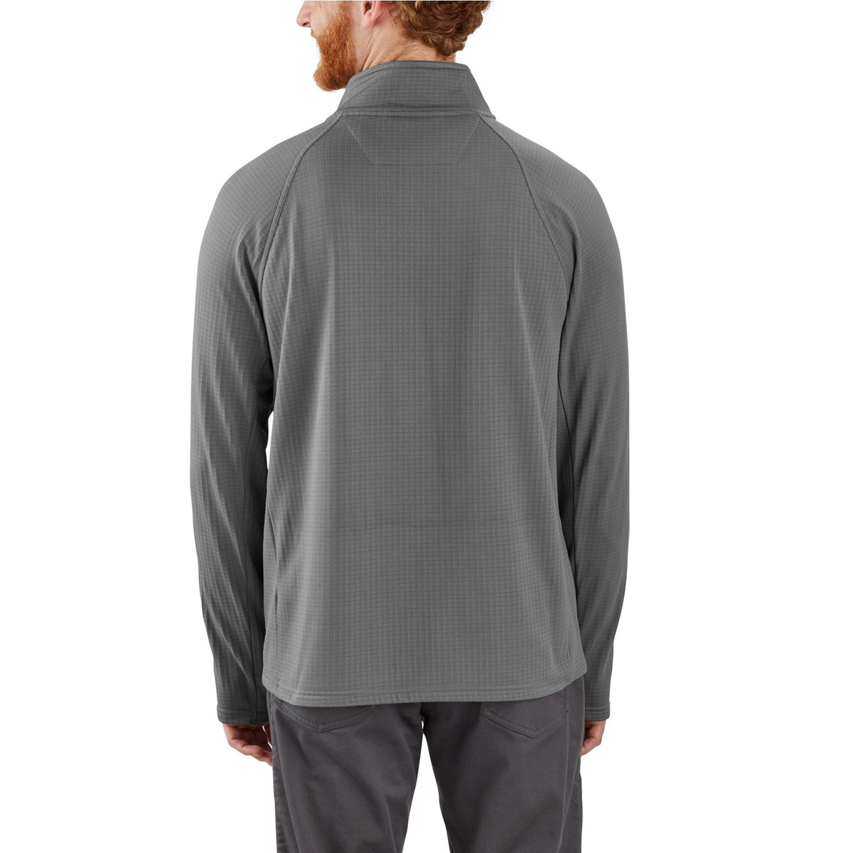 Carhartt Mens Force Relaxed Fit Mock Neck Half-Zip Fleece-Lined Shirt 106423-STL - view 3
