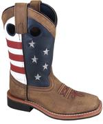Smoky Mountain Boots Star + Stripe Sqtoe Child8.5-3-3880C