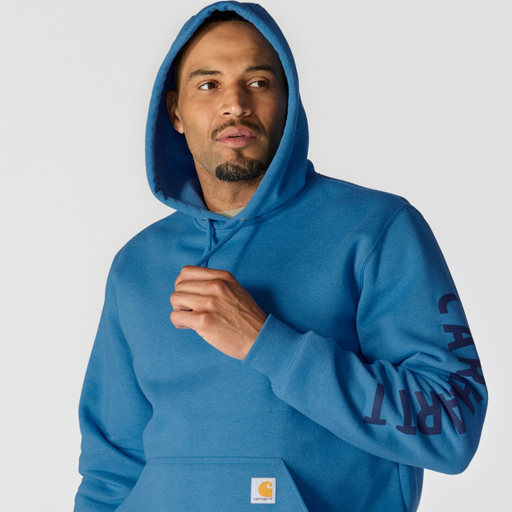 Carhartt Mens Rain Defender Loose Fit Midweight Logo Graphic Sweatshir 107030-HO7 - view 4