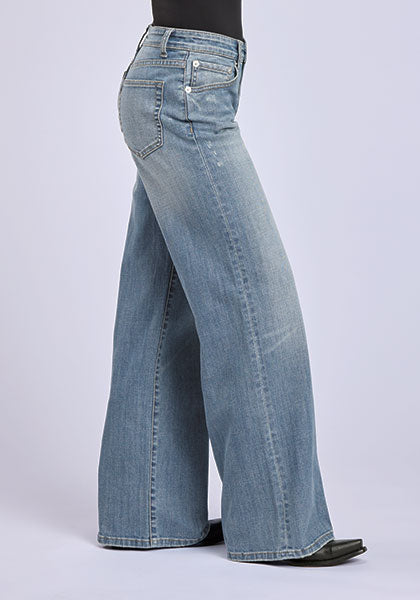 Stetson Womens Mid Ride Wide Leg Jean 54-675-1200BU