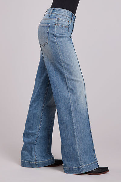 Stetson Womens Mid Rise Wide Leg Jean 54-675-1201BU