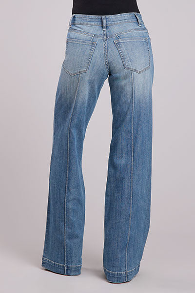 Stetson Womens Mid Rise Wide Leg Jean 54-675-1201BU