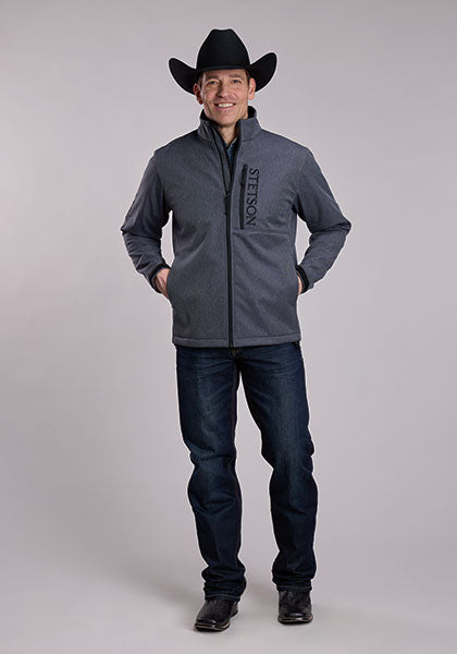 Stetson Mens Fleece Softshell Tech Jacket -97-780-6115BL