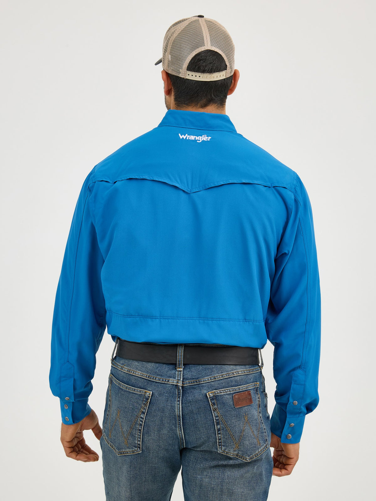 Wrangler Mens Western Mens Performance Solid Ls - view 5