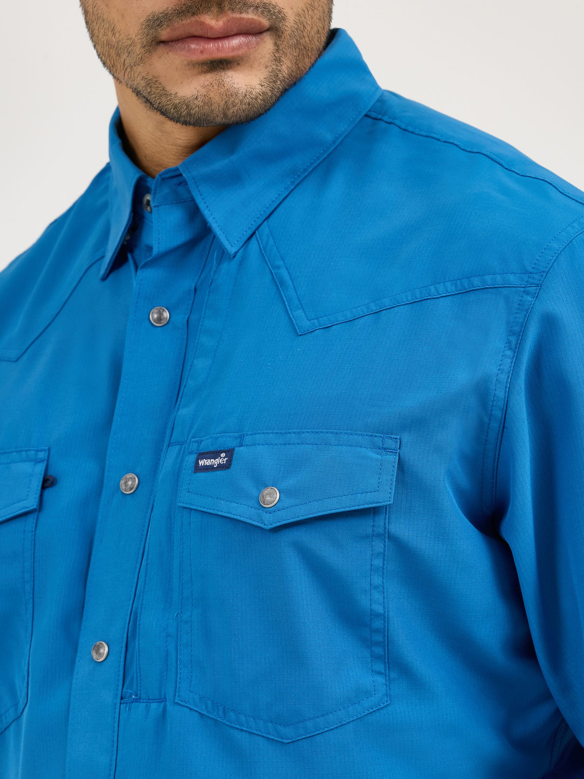 Wrangler Mens Western Mens Performance Solid Ls - view 6