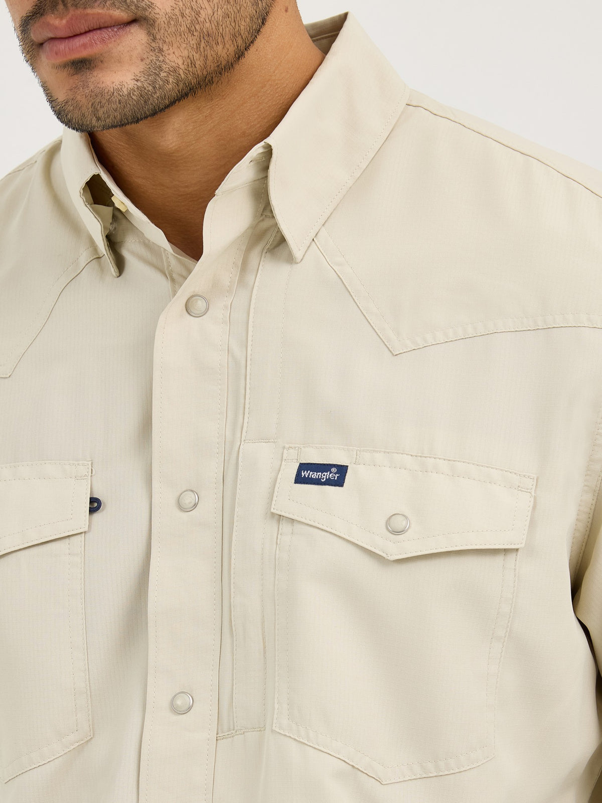 Wrangler Mens Western Mens Performance Solid Ls - view 5