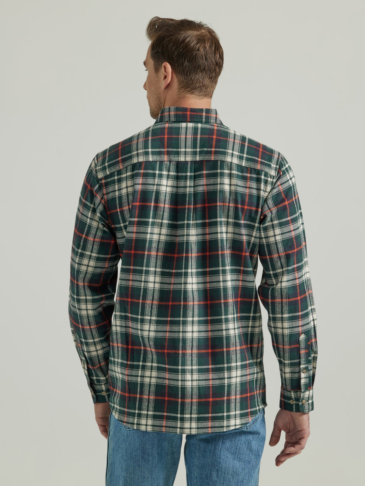 Wrangler Mens Blue Ridge Flannel Plaid L/s Shirt 0381 - view 3