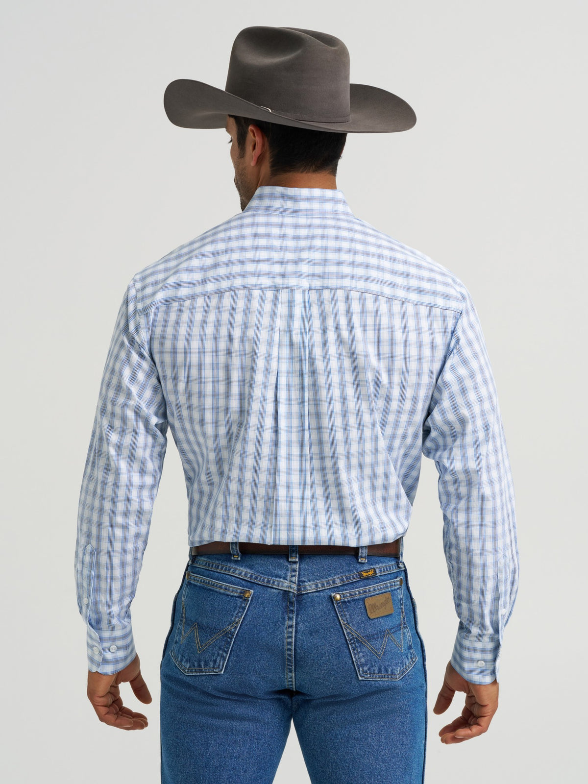 Wrangler Mens George Strait Collection Two Pocket Long Sleeve Shirt White - view 3