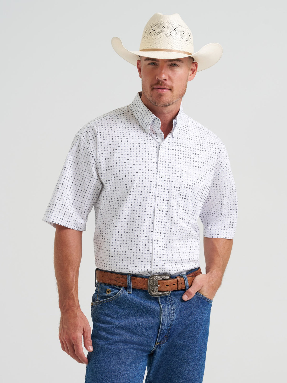 Wrangler Mens George Strait Button Down Shirt - view 2