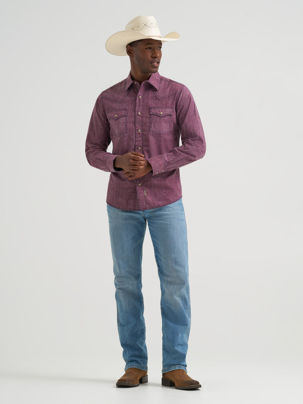 Wrangler Mens West Men Retro Premium Ls Prt - view 3