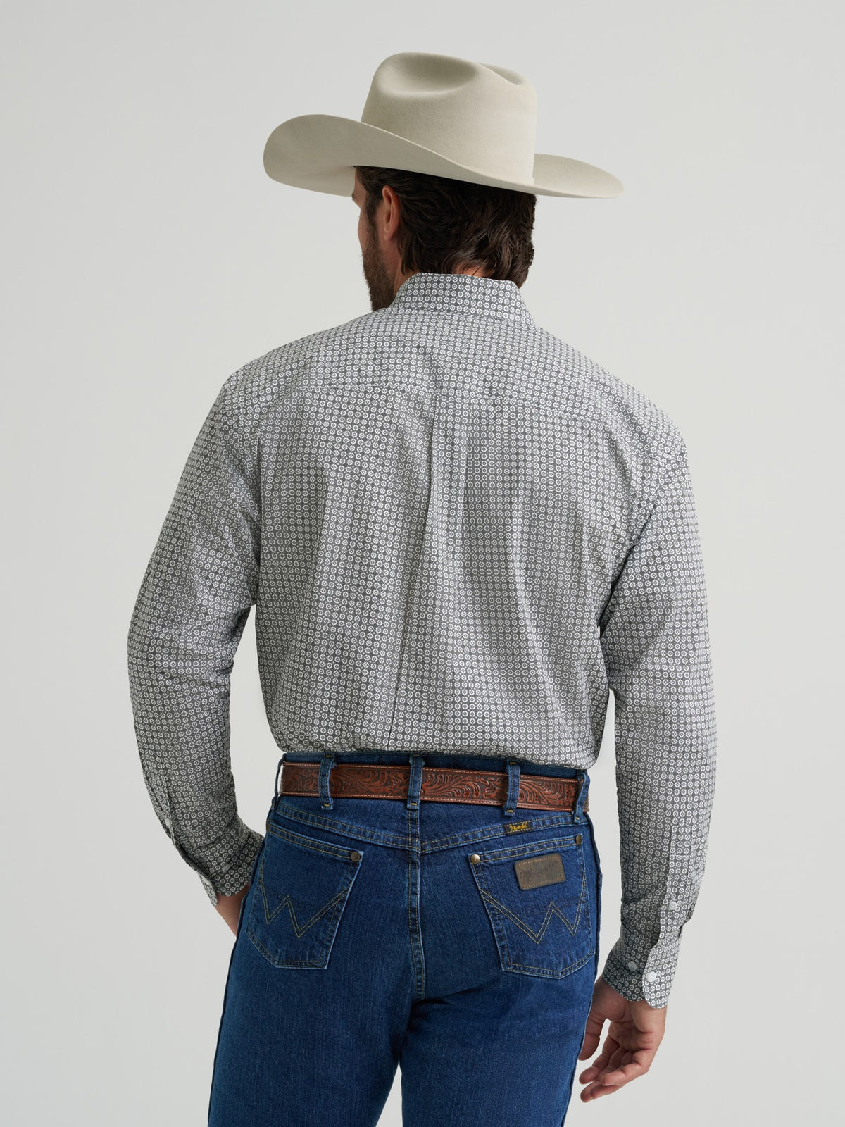 Wrangler Mens West Men Ls 2Pkt Gs Btn Prt - view 5