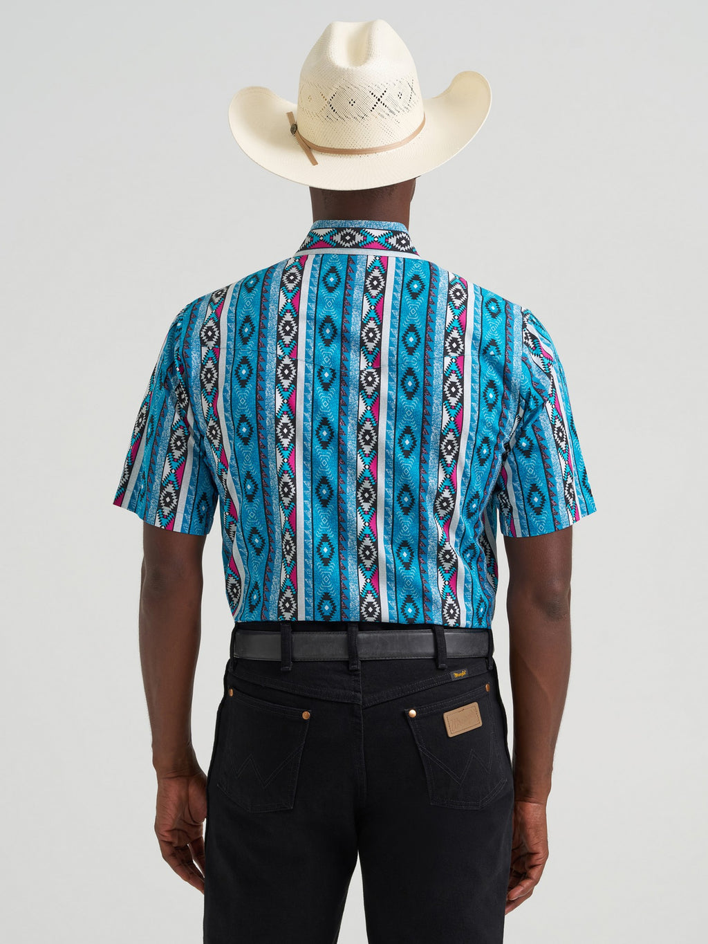 Wrangler Mens West Men Ss Checotah Prt Tea - view 4