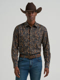 Wrangler Mens Retro Premium Long Sleeve Snap Shirt - Modern Fit Black 112381534