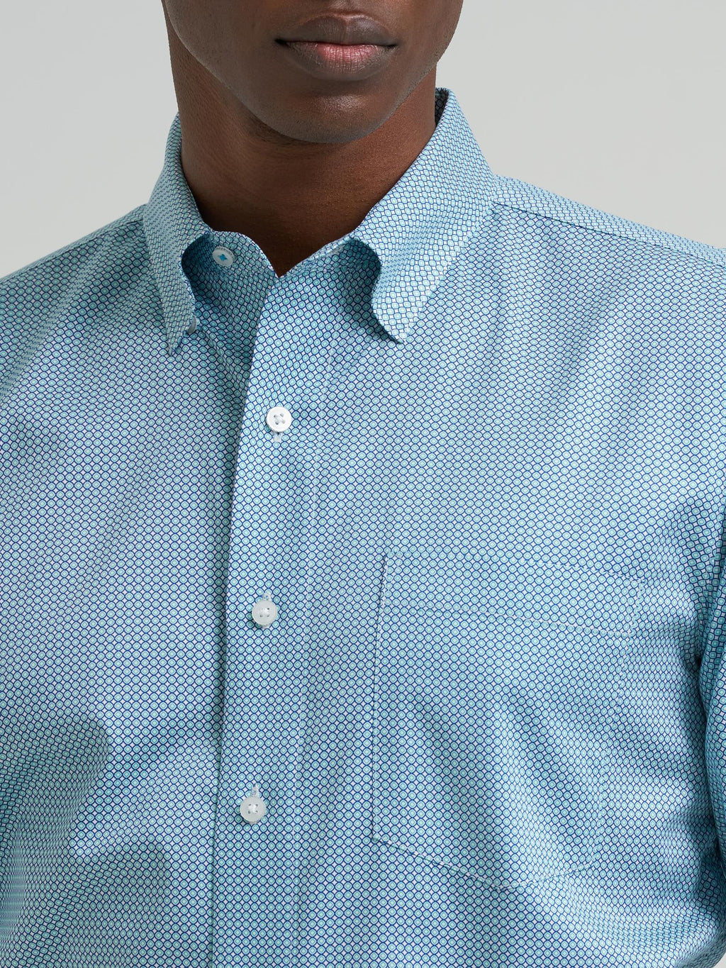 Wrangler Mens X Cody Johnson Long Sleeve Shirt - Classic Fit - Buttons Blue Multi - view 4