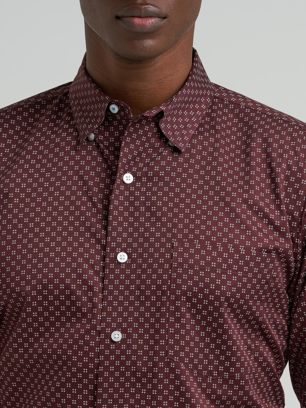Wrangler Mens X Cody Johnson Long Sleeve Shirt - Classic Fit - Buttons Brown - view 3