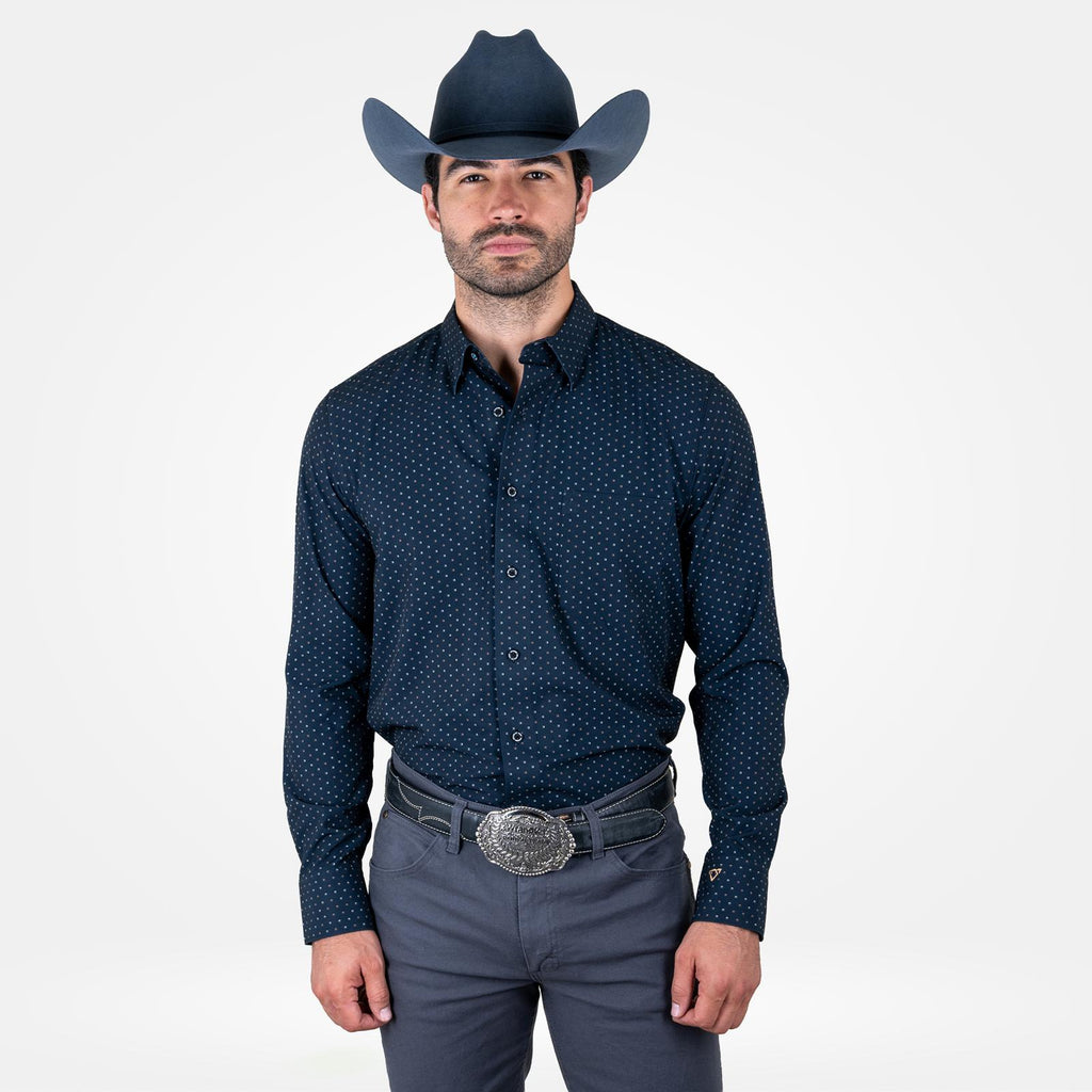Wrangler Mens X Cody Johnson Long Sleeve Performance Shirt - Classic Fit - Buttons Black - view 4