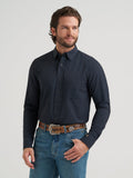 Wrangler Mens X Cody Johnson Long Sleeve Performance Shirt - Classic Fit - Buttons Black 112381618