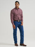 Wrangler Mens Classic Long Sleeve Shirt - Relaxed Fit Red 112381630