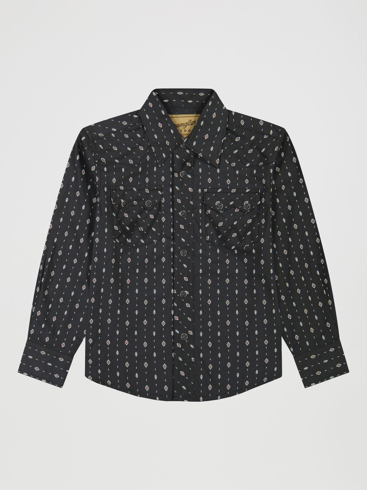 Wrangler Boys Retro Long Sleeve Shirts Black 112381884