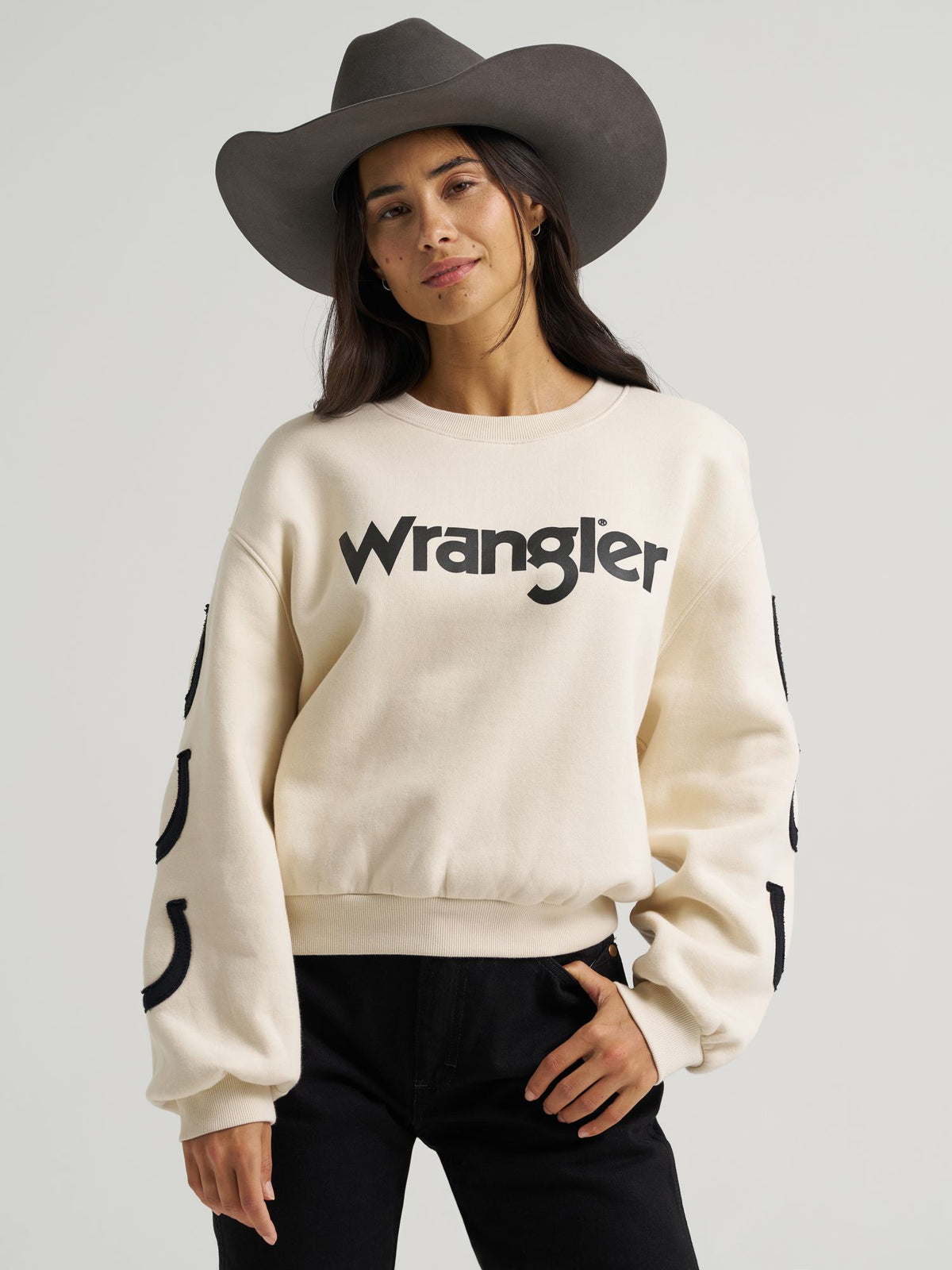 Wrangler Womens Retro Vintage Sweatshirt Crew Cream 112382672
