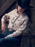 Wrangler Womens Retro Western Dress Snap Shirt Cream 112382742