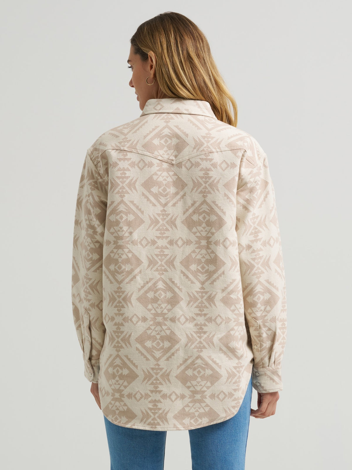 Wrangler Womens Retro Americana Boyfriend Snap Shirt Tan - view 4