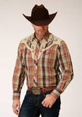 Roper Mens Plaid Shirt-01-024-6028MU
