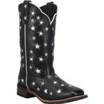 Laredo Womens Falling Star Black Western Cowgirl Boot-5828
