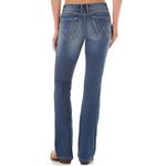 Wrangler Womens Mae Mid Rise Blue Denim-09MWZJD