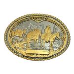 Montana Silversmiths Pack Of Horses Two Tone-61333P