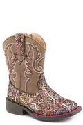 Roper Kids Glitter Aztec Brown Mult-17-1225-2986BR