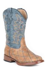 Roper Kids Cross Cut Navy/Tan-17-1900-080TA