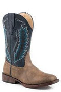 Roper Kids Billy Tan Navy Sq Toe-18-1900-2925BR