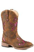 Roper Kids Children Lola Brown/ Pink-18-1903-2133BR