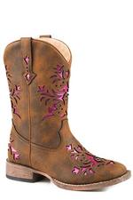 Roper Kids Children Lola Brown/ Pink-18-1903-2133BR
