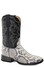 Roper Mens Peyton Python Natural Wht-20-6510-8172WH