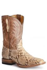 Roper Mens Peyton Python Natural Tan-20-6510-8211TA