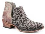 Roper Womens Ava Leopard Hair On Bootie Grey-21-1567-1283GY